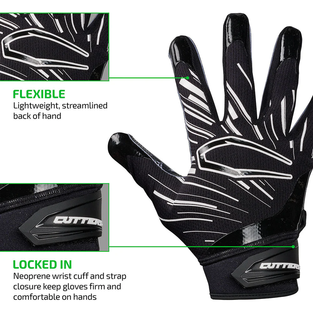 Black/White Lux Game Day Pro Limited-Edition Receiver Gloves - Image 3