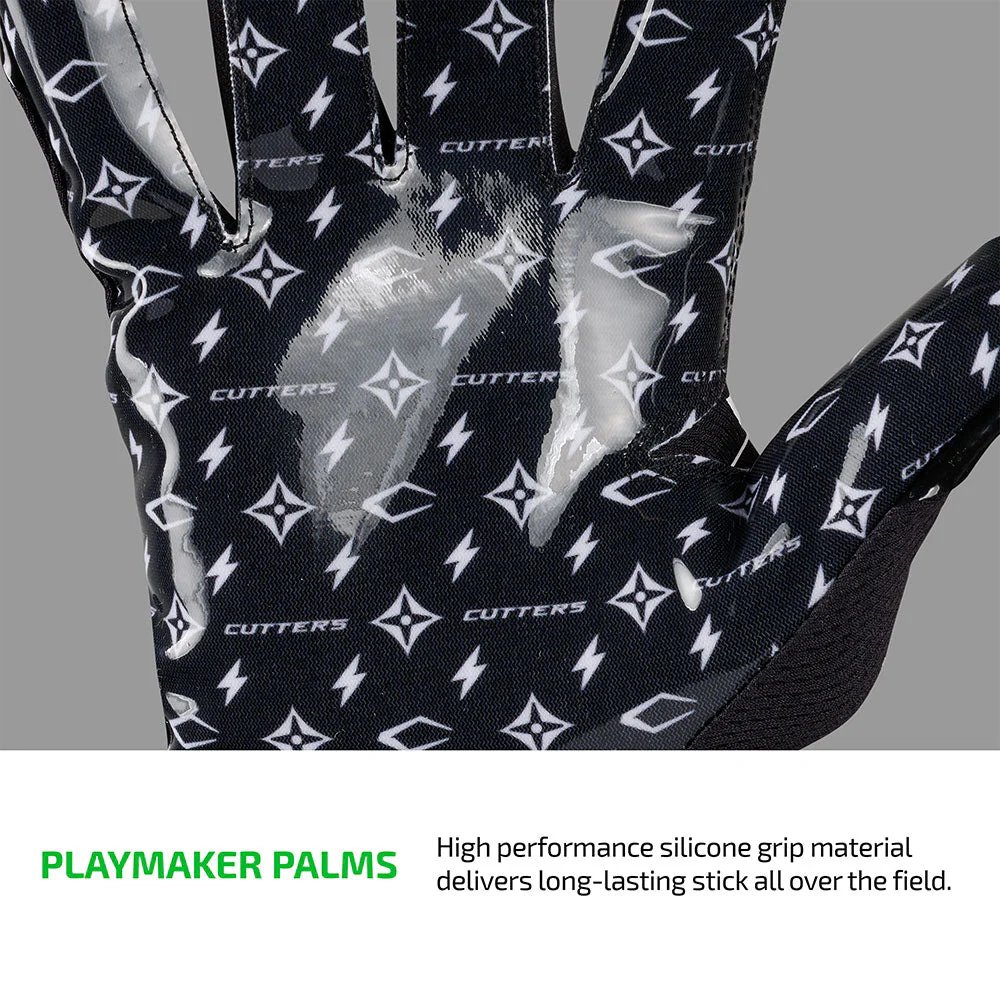 Black/White Lux Game Day Pro Limited-Edition Receiver Gloves - Image 4