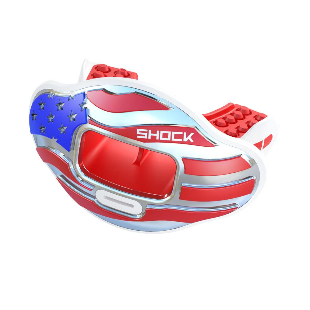 Chrome 3D Stars & Stripes Max AirFlow Football Mouthguard