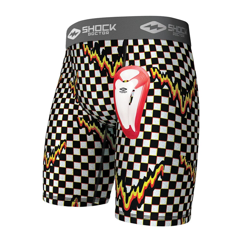 Checker Core Compression Short with Bio-Flex Cup - Image 2