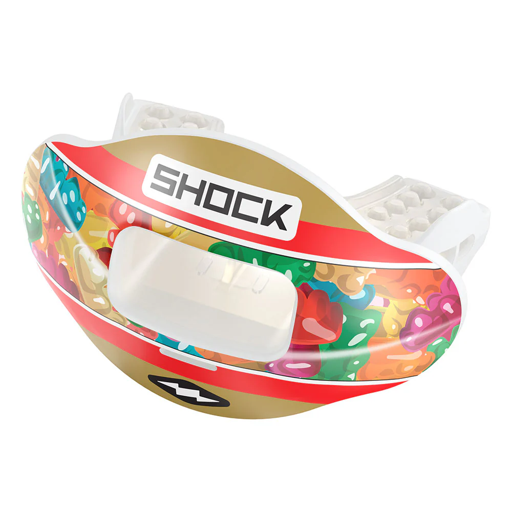 Multi Print Gold/Gummies Max AirFlow Football Mouthguard