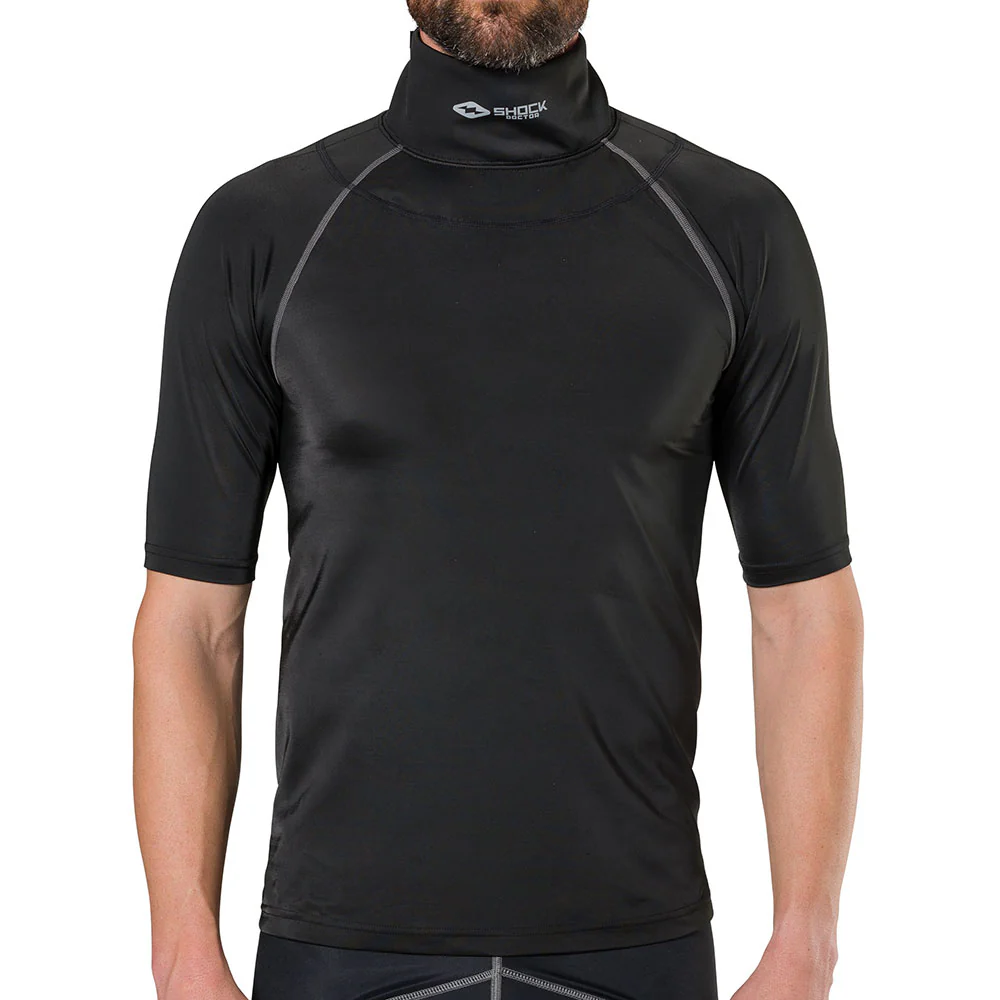 Ultra Compression Hockey Short Sleeve Shirt With Integrated Neck Guard - Image 3