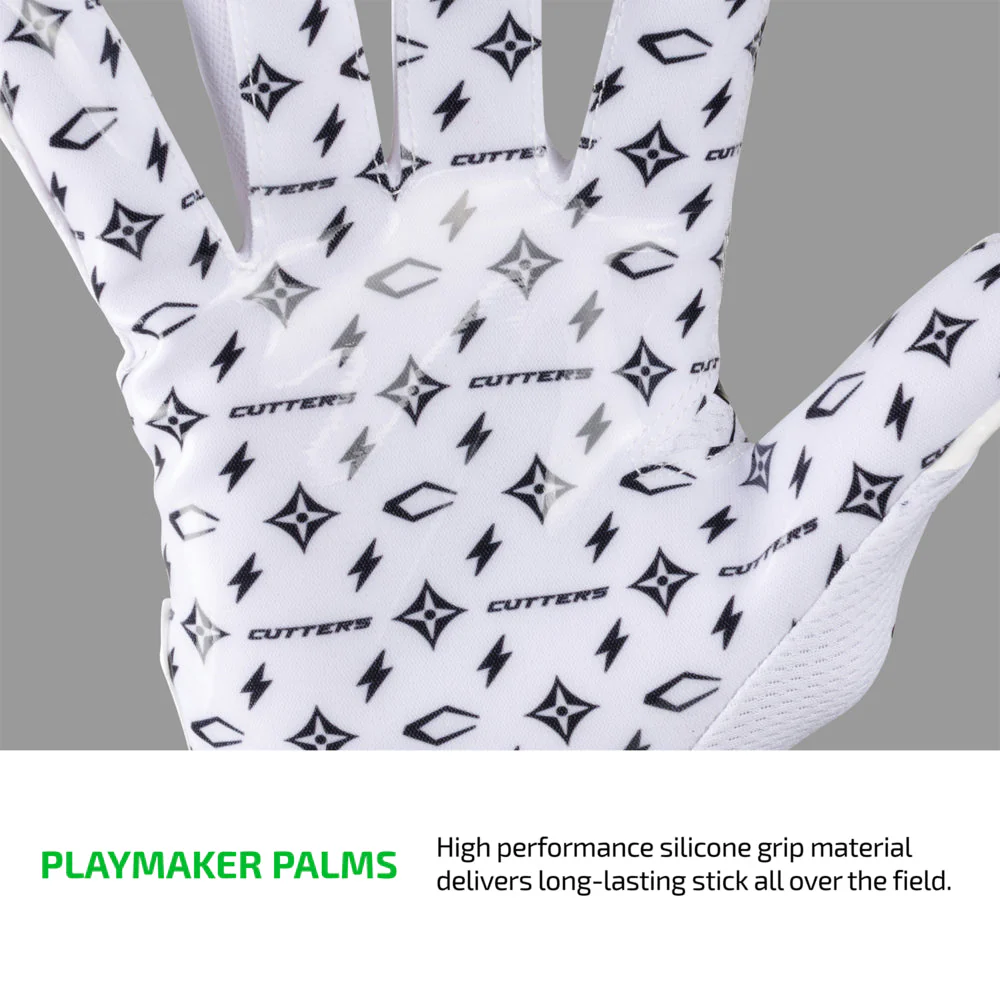 White/Black Lux Game Day Pro Limited-Edition Receiver Gloves - Image 4