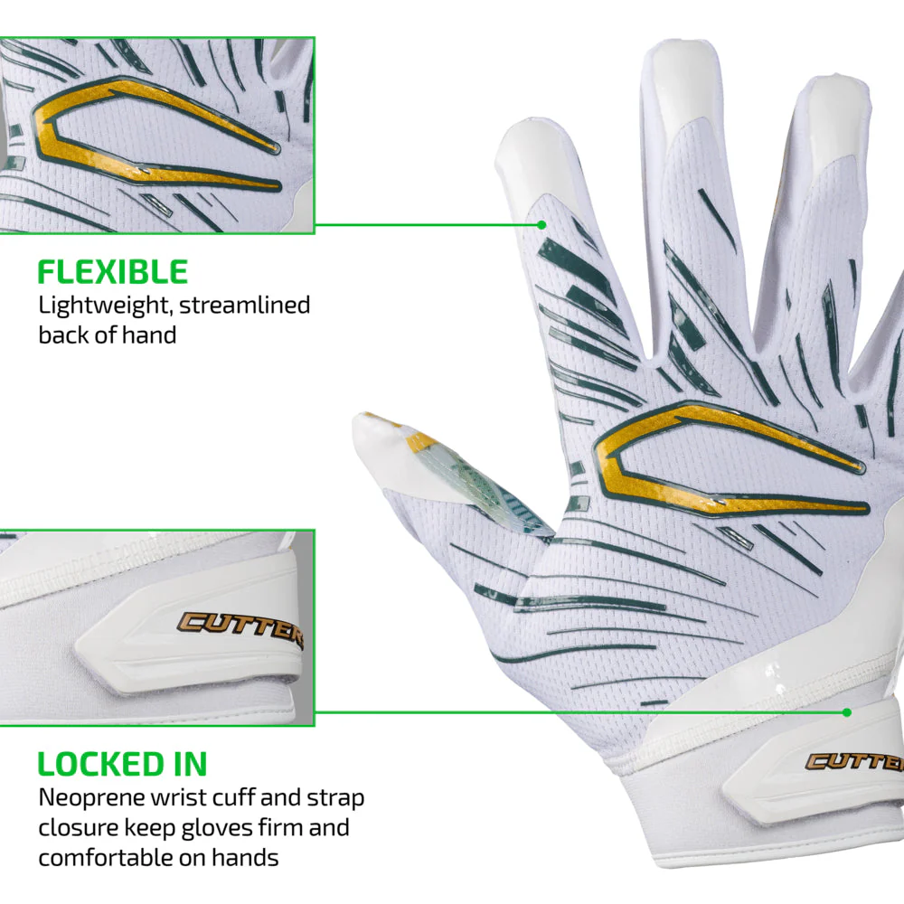 White Money Bands Game Day Pro Limited-Edition Receiver Gloves - Image 4